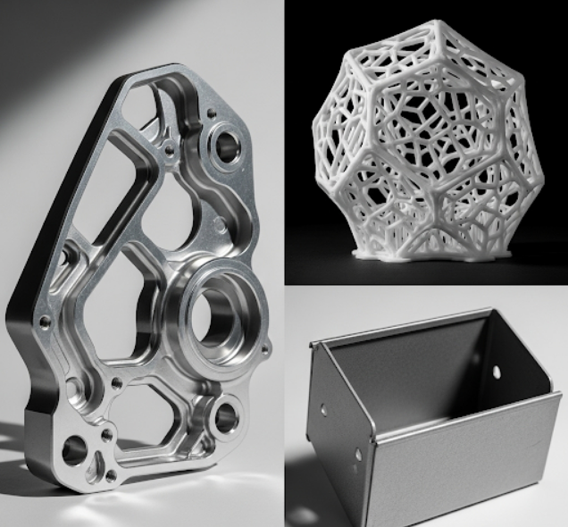  A collection of high-fidelity parts created through rapid prototype machining