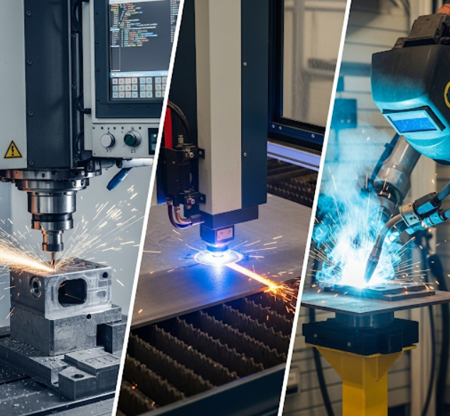 An overview of modern metal processing services, including CNC machining, laser cutting, and custom metal fabrication